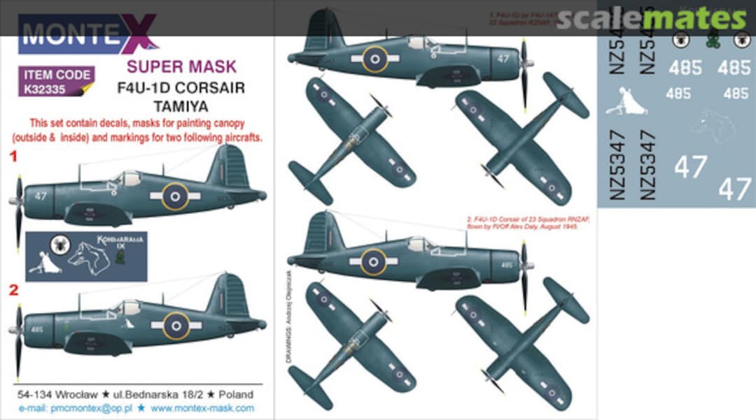 Boxart Vought F4U-1D Corsair K32335 Montex