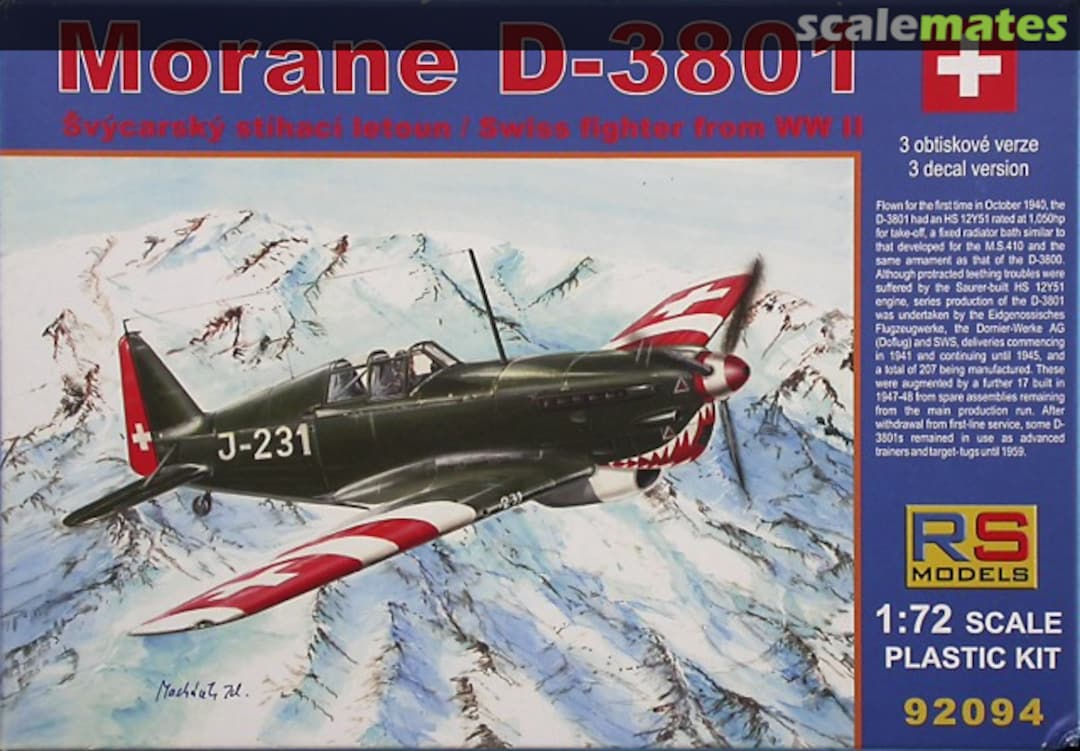 Boxart Morane D-3801 92094 RS Models