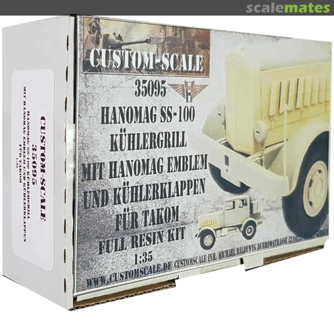 Boxart Hanomag SS-100 Kühlergrill & Motorklappen 35095 Custom-Scale