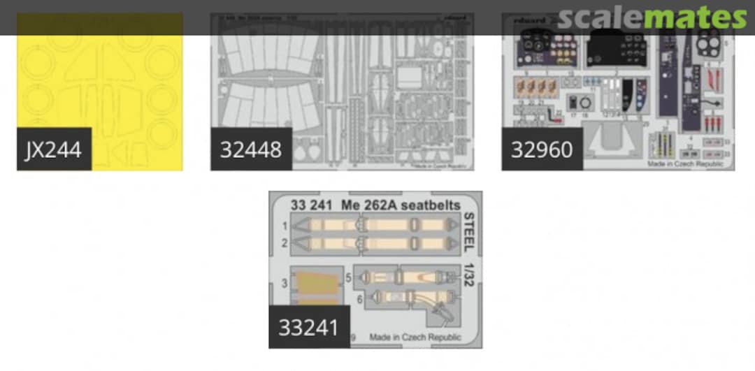 Contents Me 262A REVELL BIG33110 Eduard