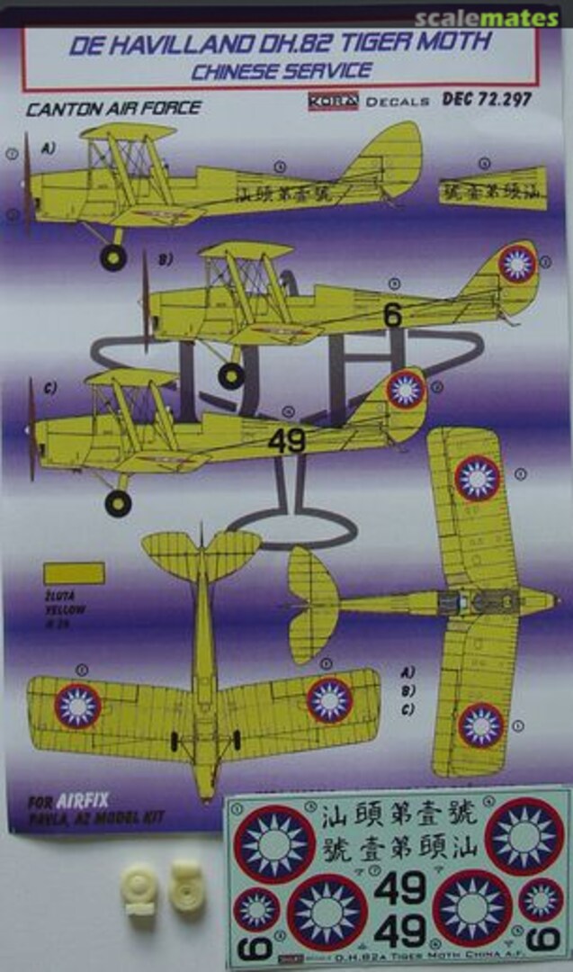 Boxart De Havilland DH.82 Tiger Moth DEC72297 Kora Models