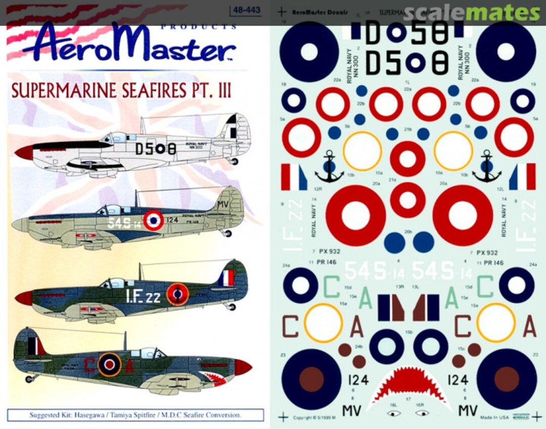 Boxart Supermarine Seafires Pt. III 48-443 AeroMaster