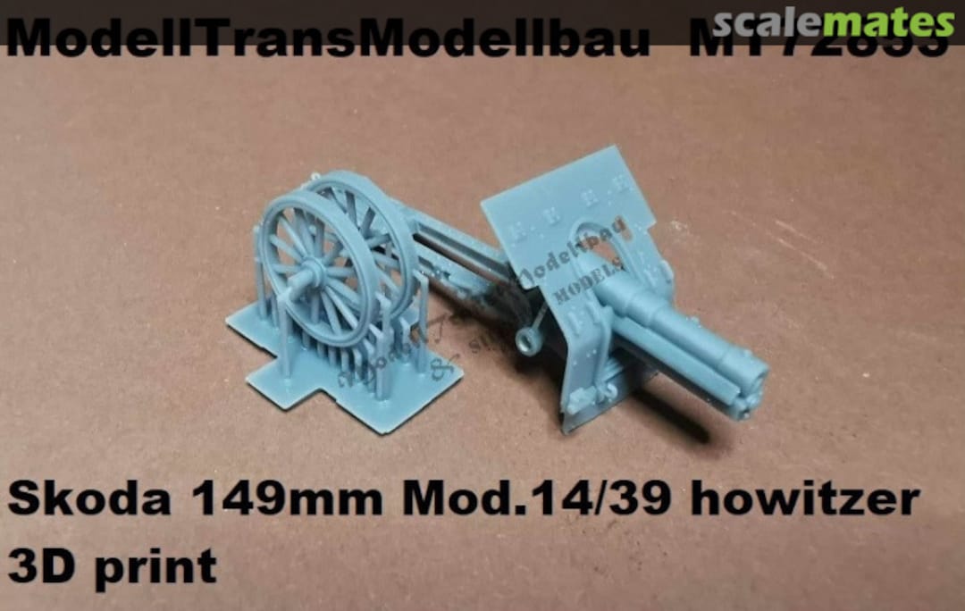 Boxart Skoda 149mm Mod. 14/39 Howitzer MT72853 Modell Trans Modellbau