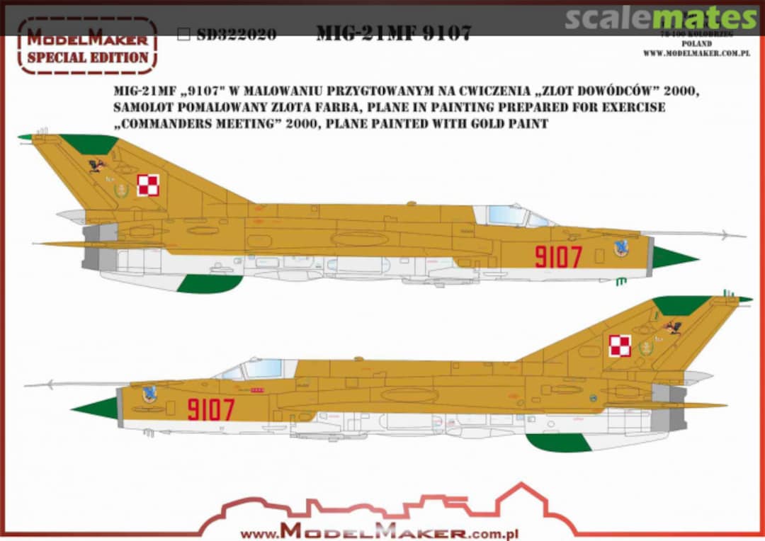 Boxart MiG-21MF 9107 SD322020 ModelMaker