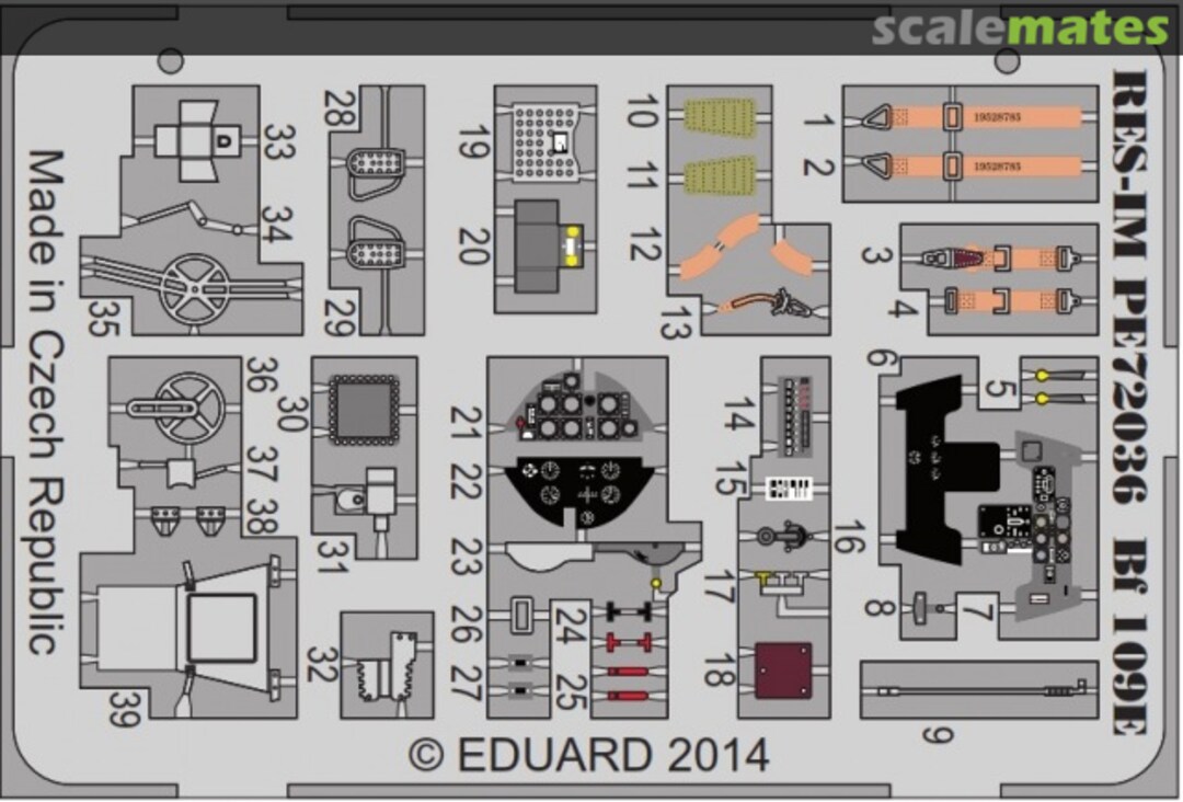 Boxart Bf 109E Detail PE set PE72036 RES-IM