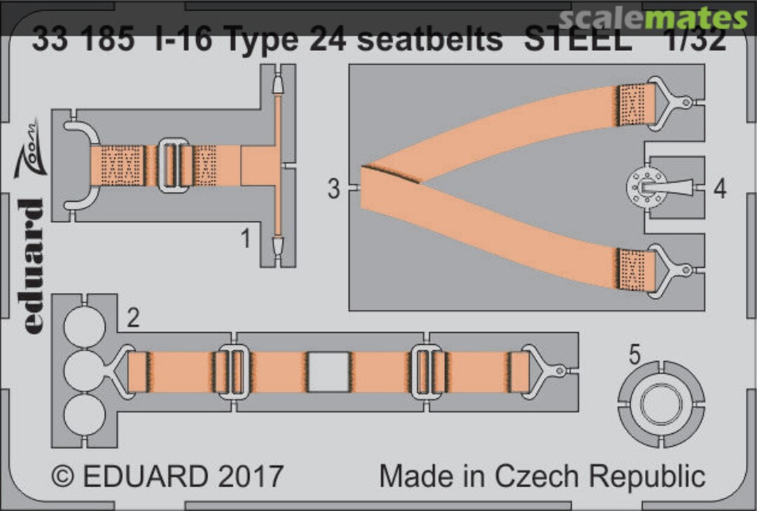 Boxart I-16 Type 24 seatbets STEEL ICM 33185 Eduard