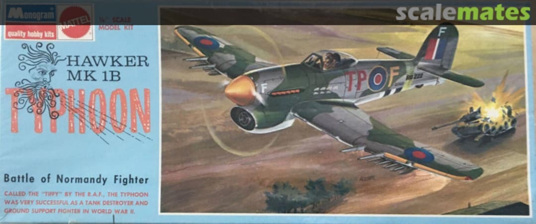 Boxart Hawker Typhoon Mk.1B 6841 Monogram/Mattel