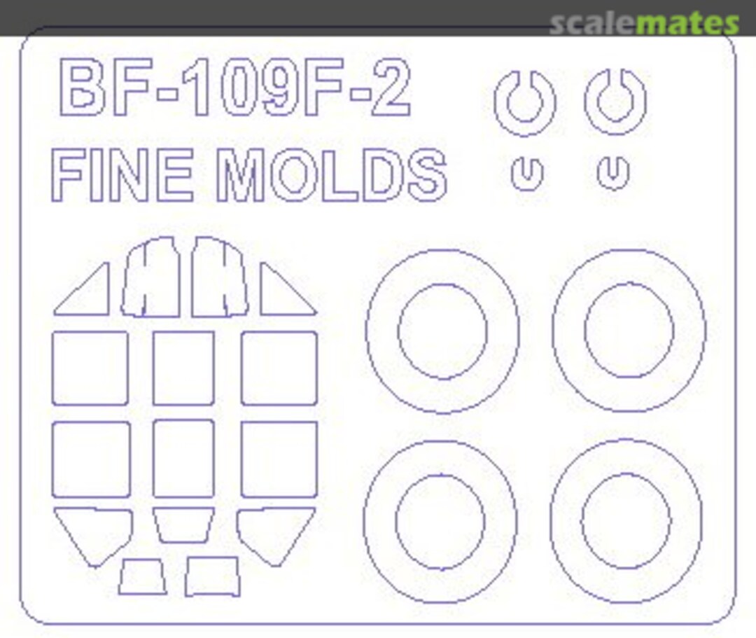 Boxart Mask 1/72 for Bf-109 F-2 and wheels masks 72571 KV Models