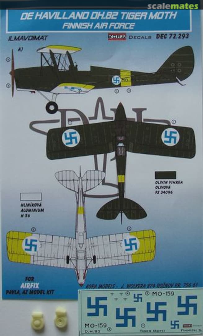 Boxart De Havilland DH.82 Tiger Moth DEC72293 Kora Models