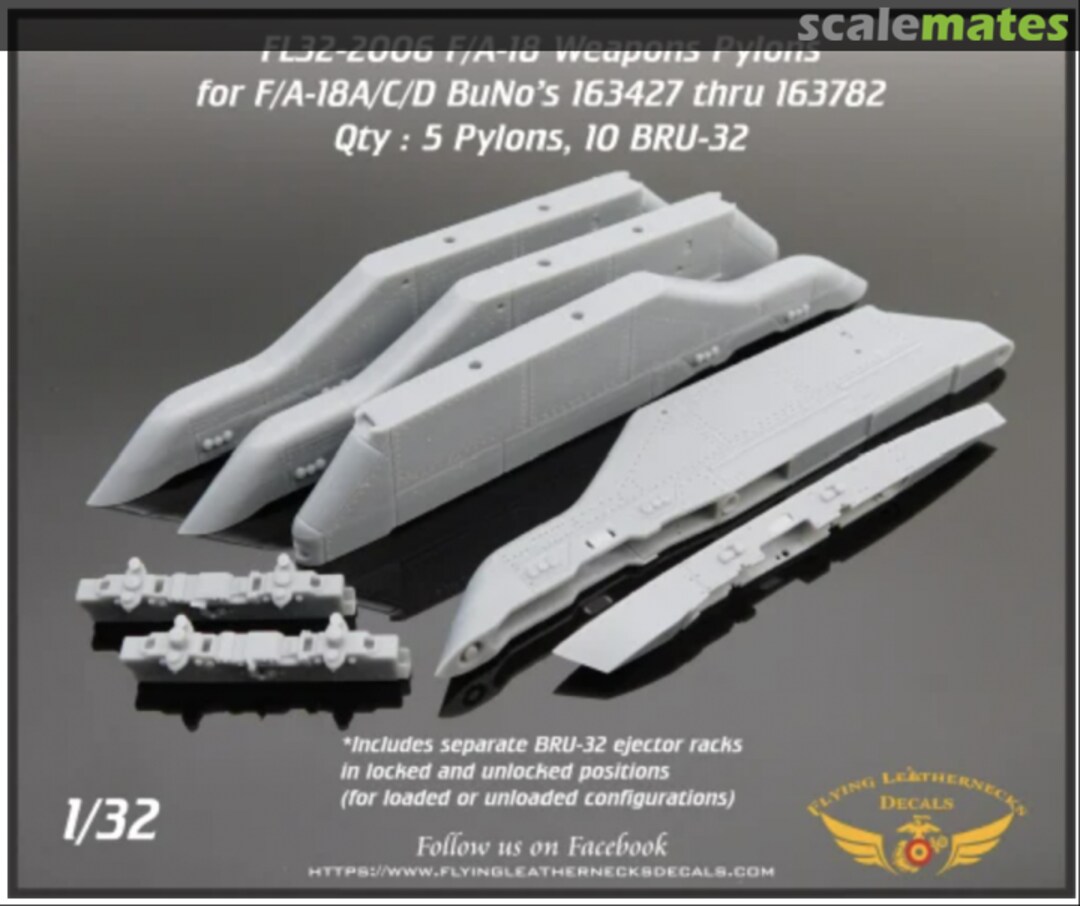 Boxart F/A-18A+/A++/C/D pylons FL32-2006 Flying Leathernecks