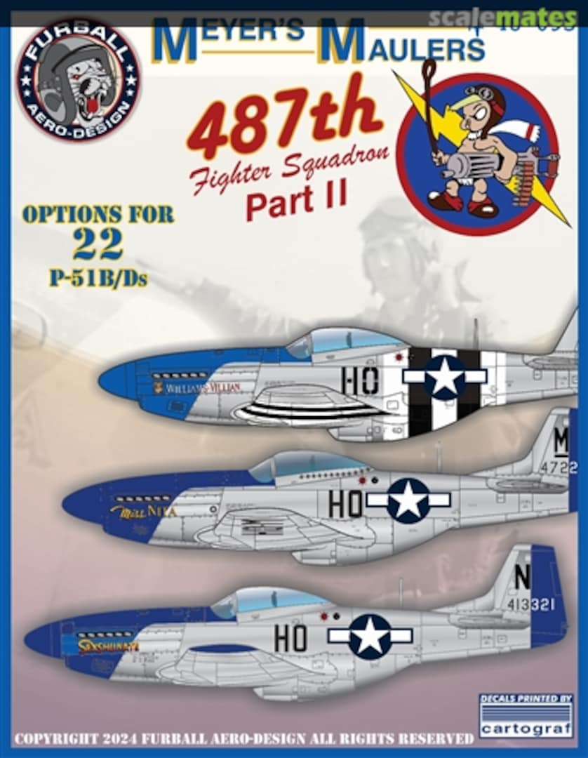 Boxart Meyer's Maulers 487th Fighter Squadron Part II 48-095 Furball Aero-Design