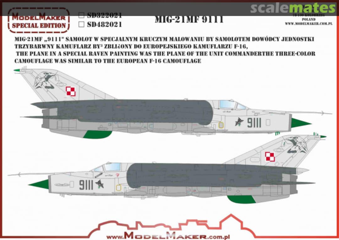 Boxart MiG-21MF 9111 SD322021 ModelMaker