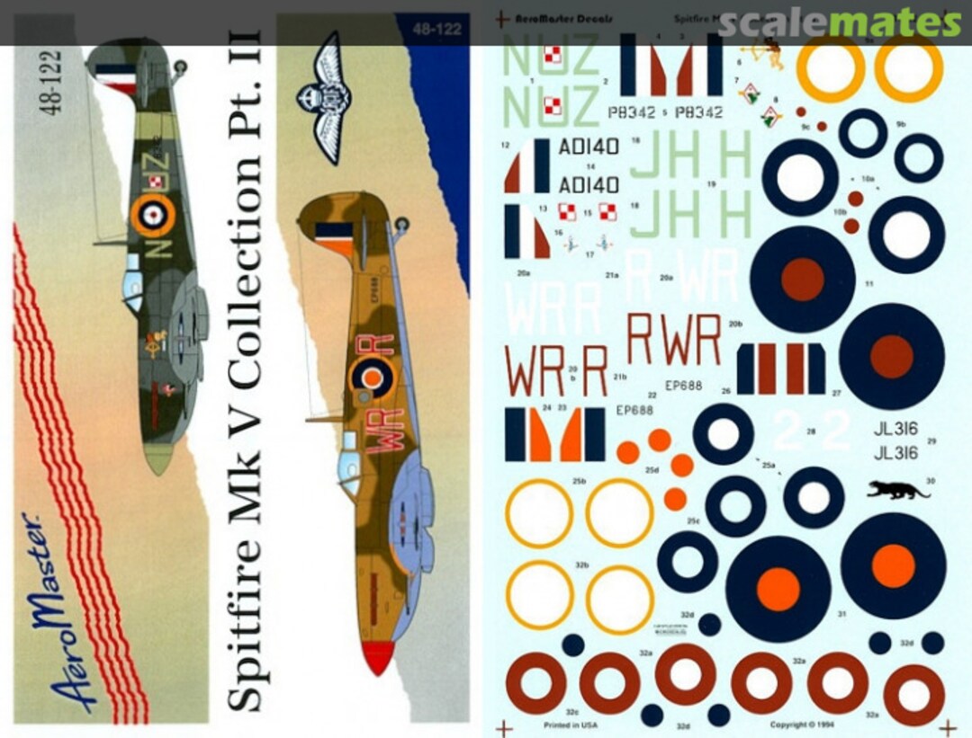 Boxart Spitfire Mk. V Collection Pt. II 48-122 AeroMaster