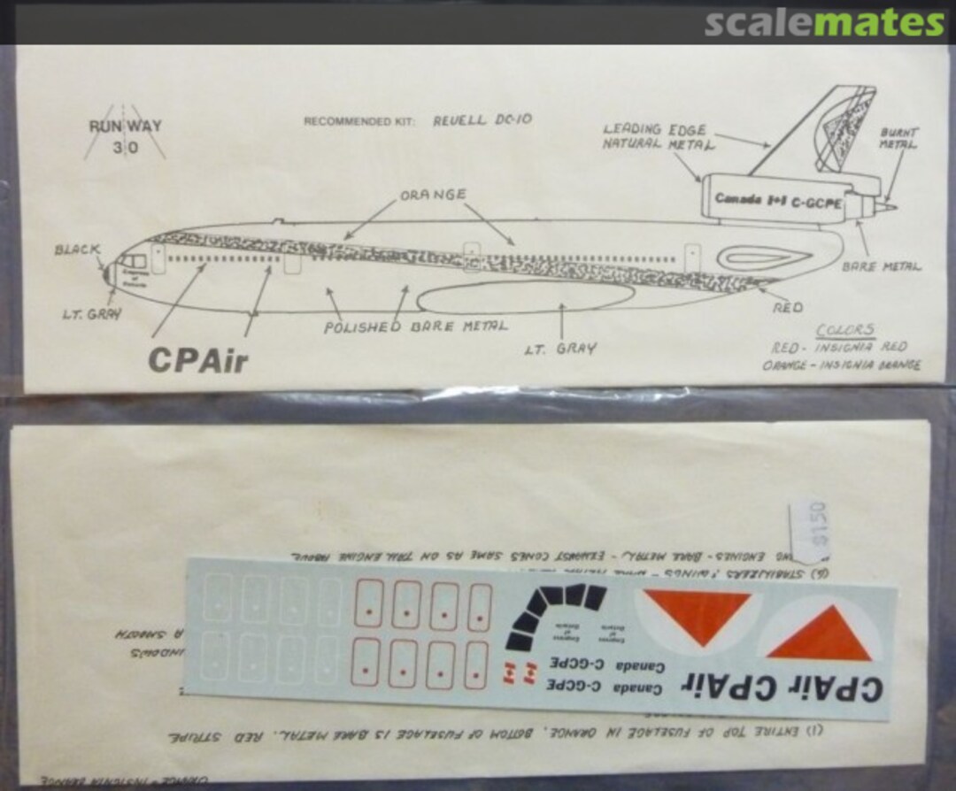 Boxart McDonnell Douglas DC-10-40 CPAir RW3012 Runway 30