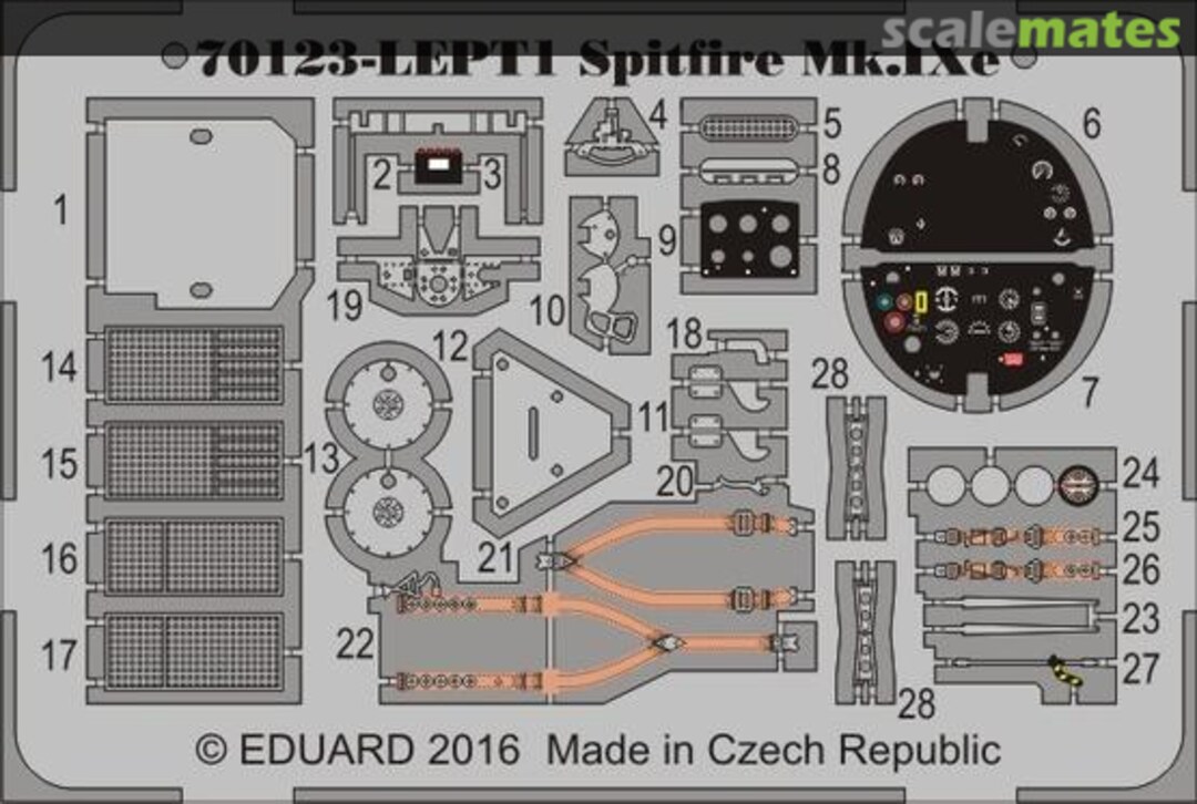 Boxart Spitfire Mk.IXe PE-set 70123-LEPT1 Eduard