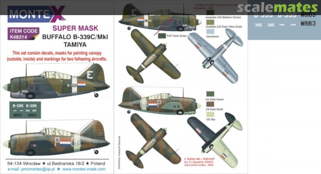 Boxart Brewster B-339C/Mk I Buffalo K48314 Montex