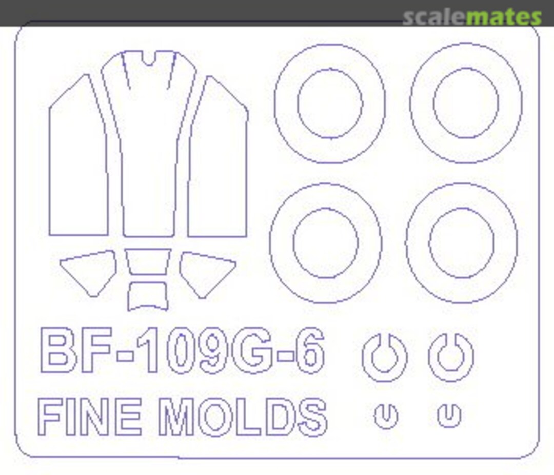 Boxart Mask 1/72 for Bf-109 G-6 and wheels masks 72572 KV Models