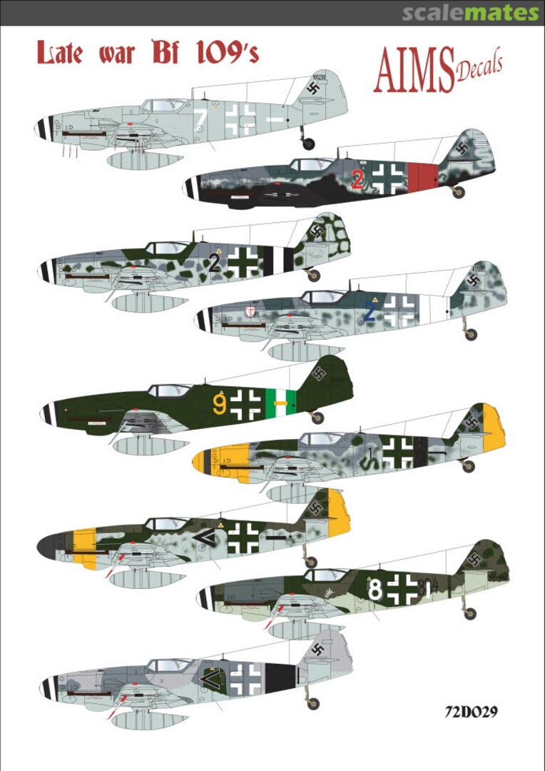 Boxart Late War BF 109'S 72D029 AIMS