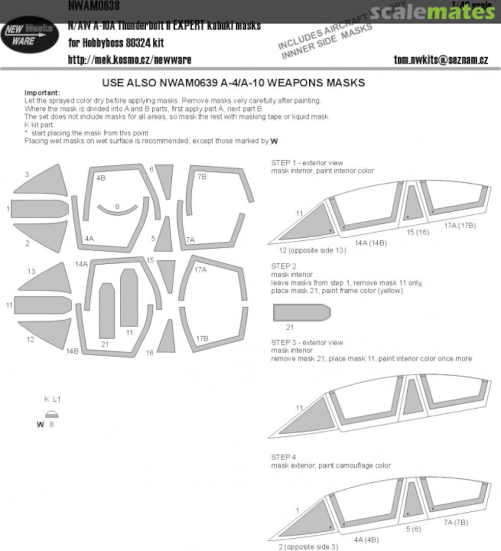 Boxart N/AW A-10A Thunderbolt II - EXPERT kabuki masks nwam0638 New Ware