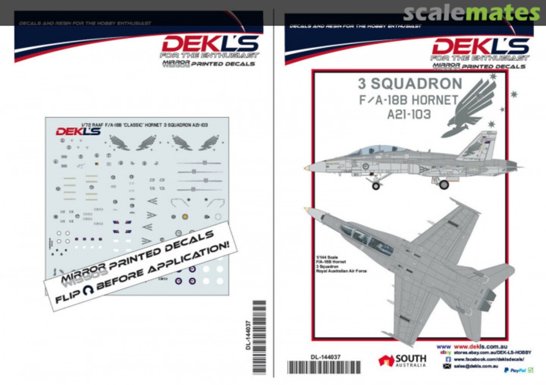 Boxart F/A-18B Hornet DL144037 DEKL's