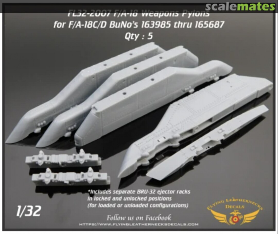 Boxart F/A-18A++/ C/D pylons FL32-2007 Flying Leathernecks