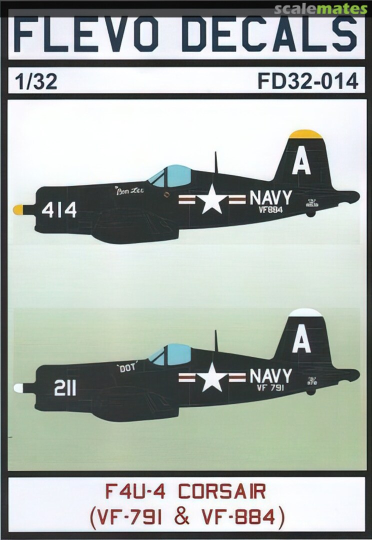 Boxart F4U-4 Corsair FD32-014 Flevo Decals