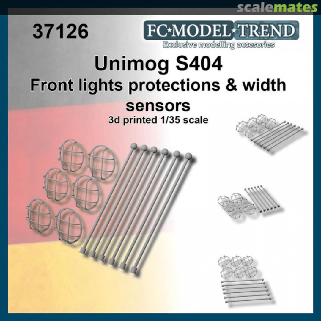 Boxart Unimog S404 front light protectors & width sensors 37126 FC Model Trend