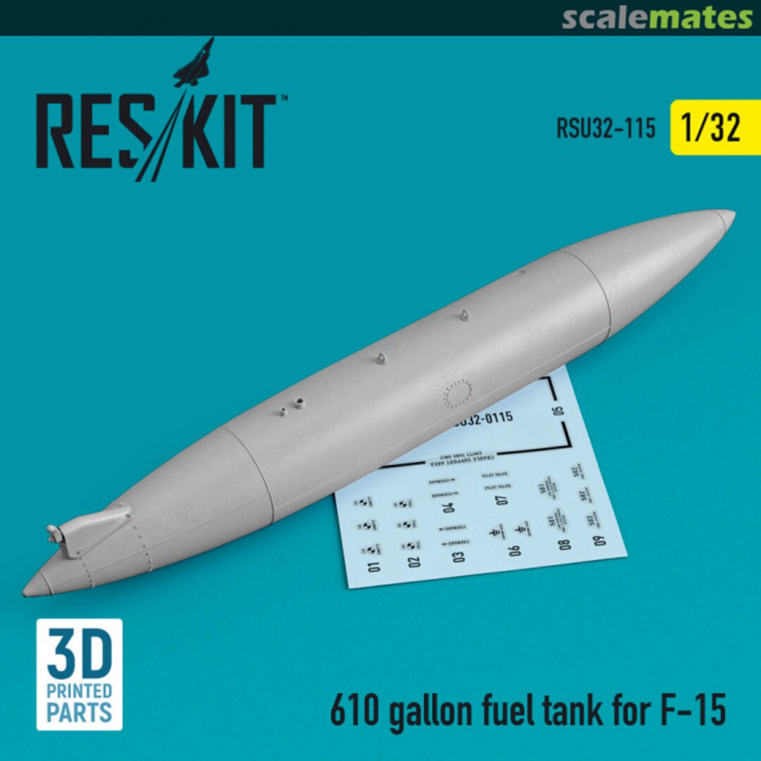 Boxart 610 gallon fuel tank for F-15 RSU32-115 ResKit