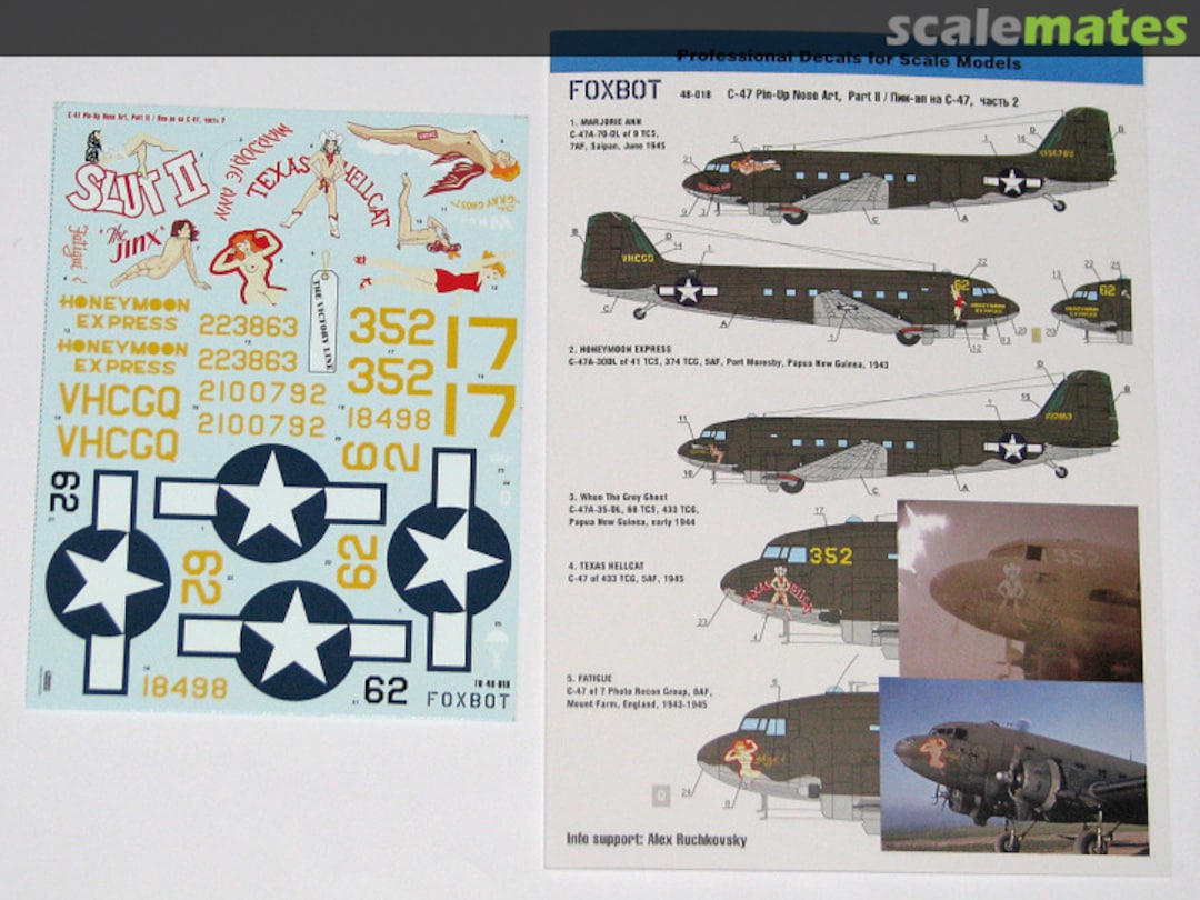 Boxart C-47 Pin-Up Nose Art 48-018A Foxbot