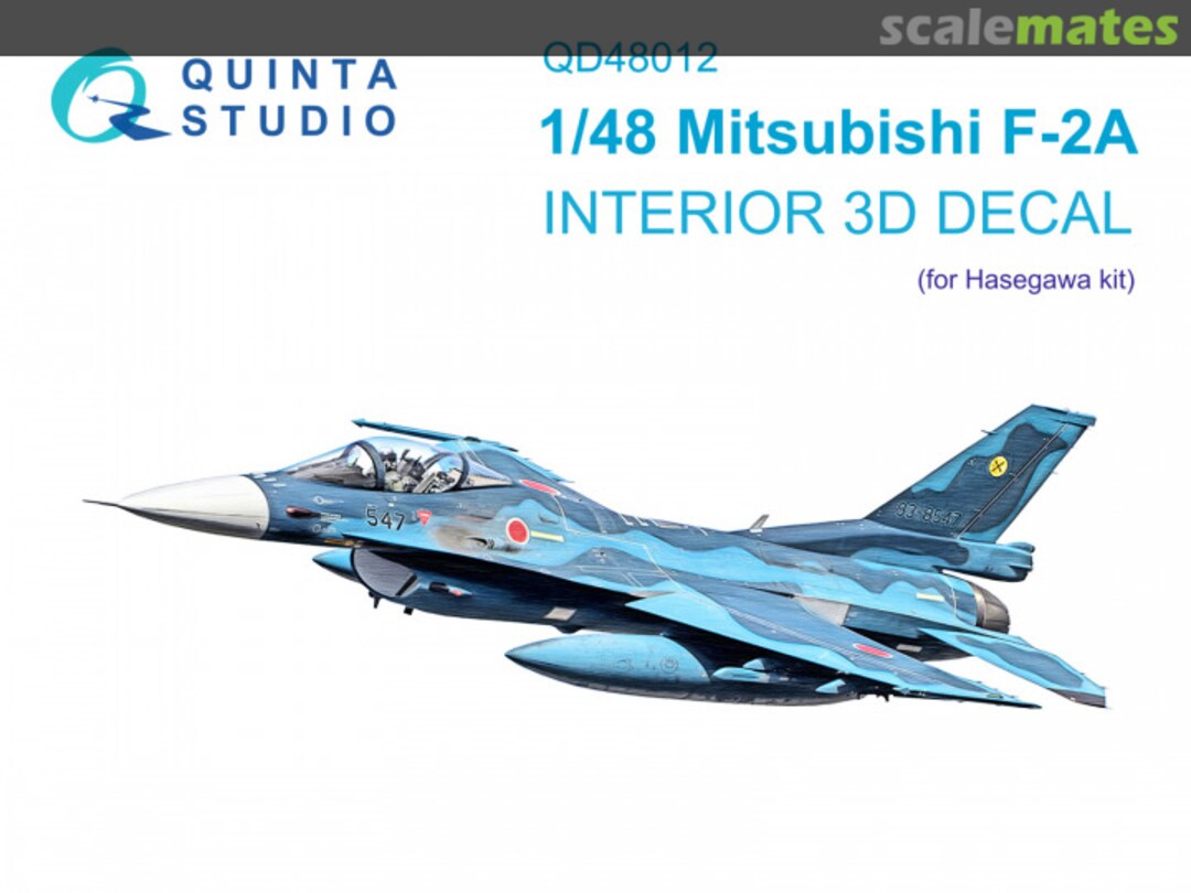 Boxart Mitsubishi F-2A interior 3D decals QD48012 Quinta Studio