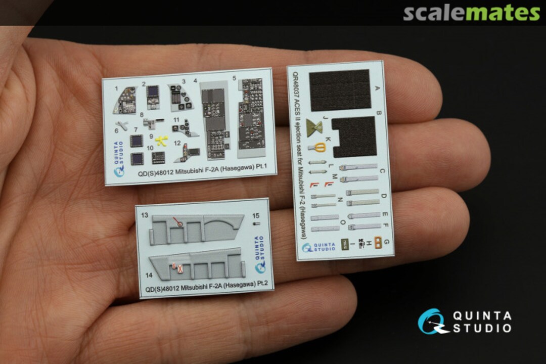 Contents Mitsubishi F-2A interior 3D decals QD48012 Quinta Studio