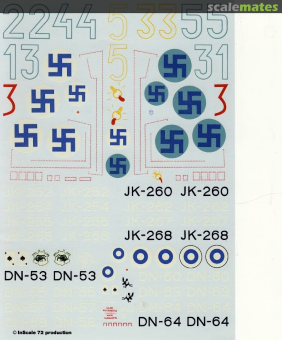 Boxart Junkers Ju 88A-4 & Dornier Do 17Z in Finnish Air Force Service 1943-44 AC011 InSCALE 72