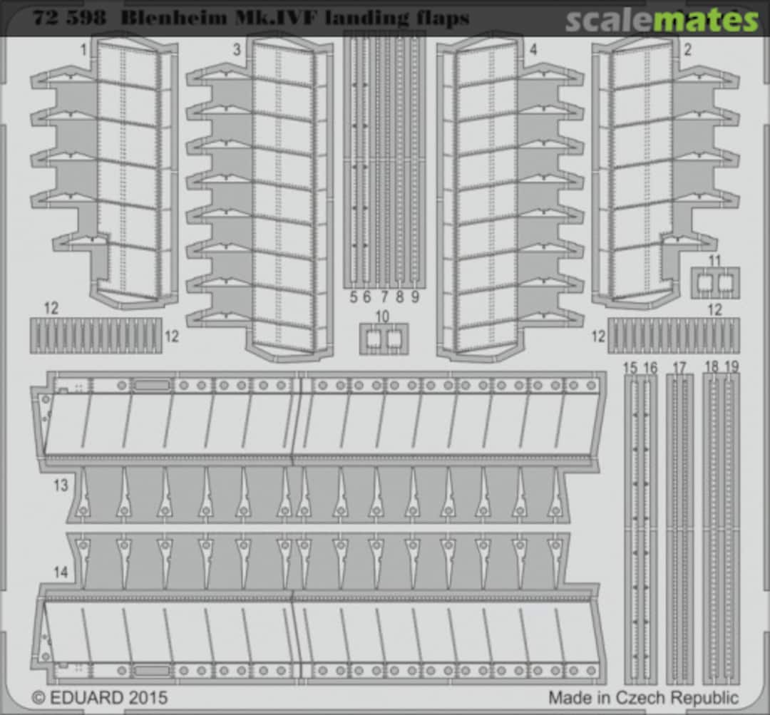 Boxart Blenheim Mk.IVF landing flaps 72598 Eduard