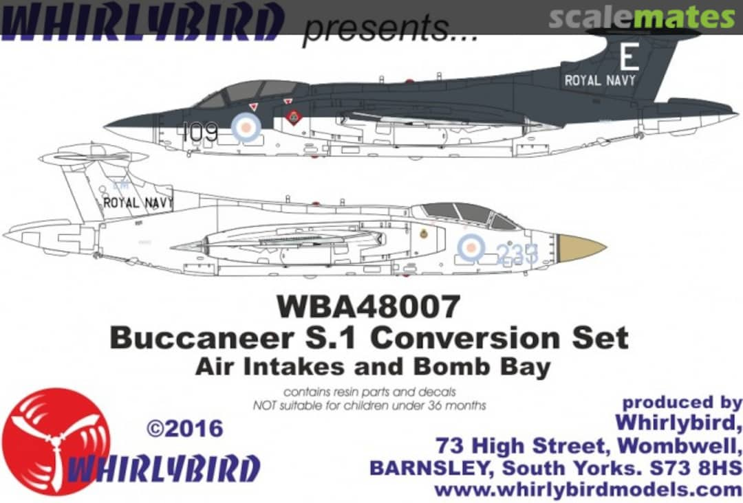 Boxart Buccaneer S1 Bomb bay and Intakes WBA48007 Whirlybird