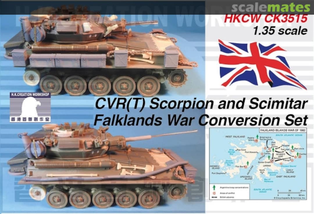 Boxart CVR(T) Scorpion and Scimitar Falklands War Conversion Set CK3515 HK Creation Workshop