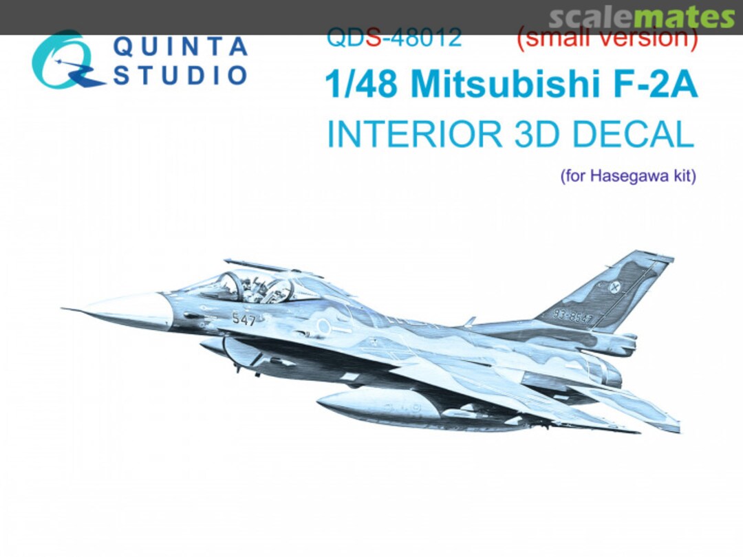 Boxart Mitsubishi F-2A interior 3D decals QDS-48012 Quinta Studio