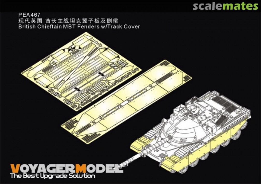 Boxart British Chieftain MBT Fenders w/Track Cover PEA467 Voyager Model