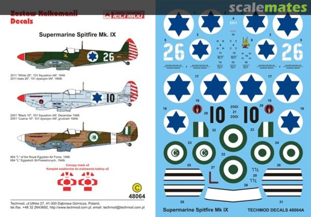 Boxart Supermarine Spitfire Mk.IX 48064 Techmod