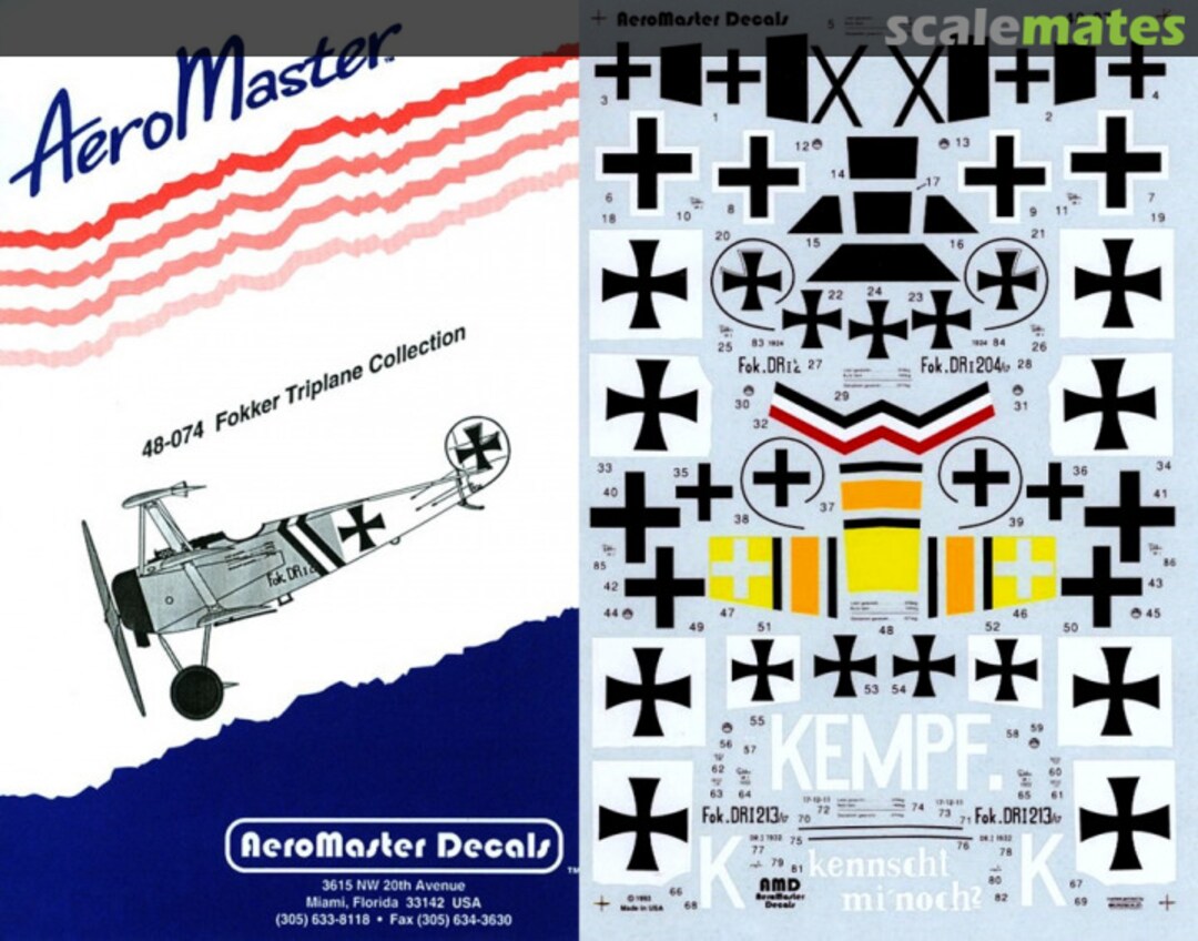 Boxart Fokker Triplane Collection 48-074 AeroMaster