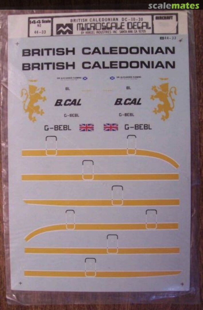 Boxart McDonnell Douglas DC-10-30 British Caledonian MS44-33 Microscale