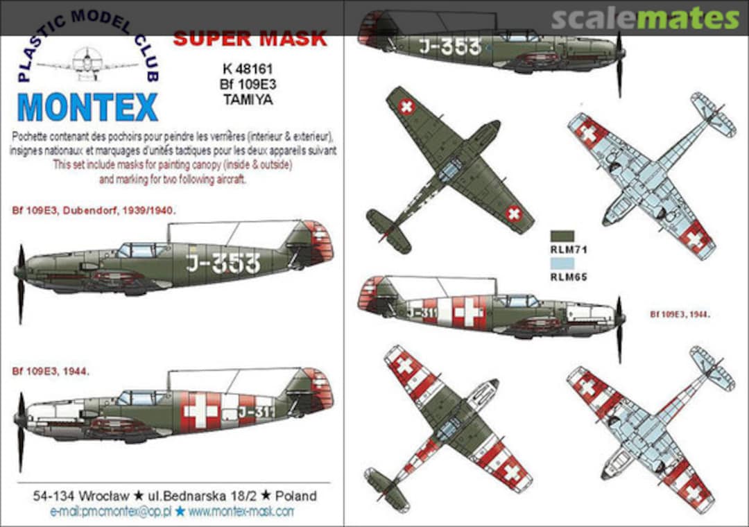 Boxart Bf 109E3 (Swiss) K48161 Montex