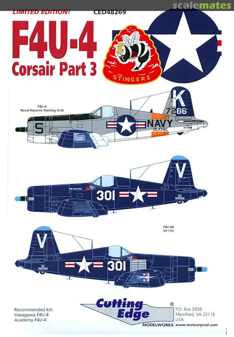 Boxart F4U-4 Corsair Part 3 CED48269 Cutting Edge Modelworks