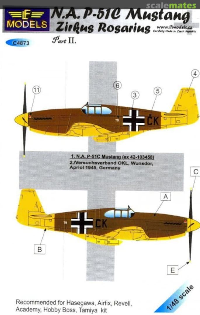 Boxart N.A. P-51C Mustang C4873 LF Models