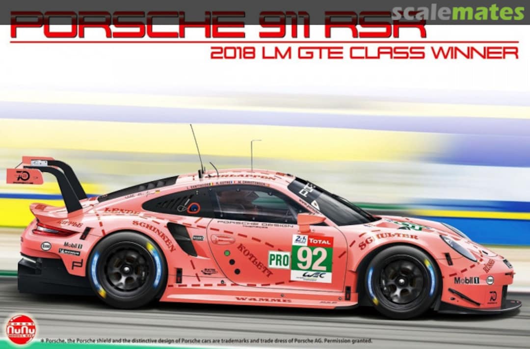 Boxart Porsche 911 RSR 2018 LM GTE Class Winner PN24040 NuNu Model Kit 