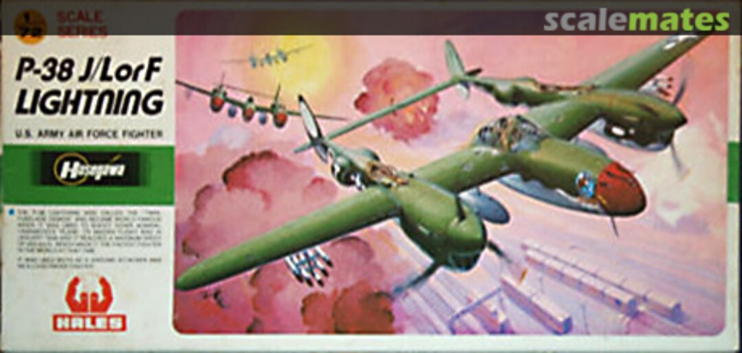 Boxart Lockheed P-38J/L or F Lightning JS-074 Hasegawa/Hales