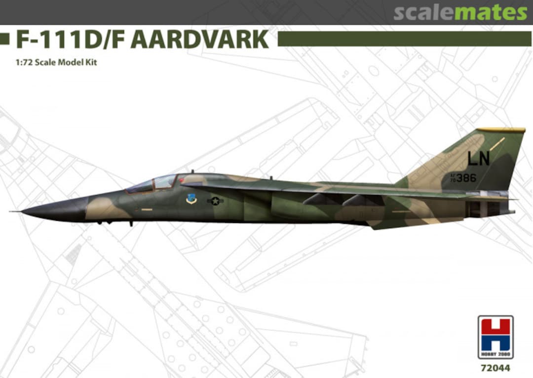 Boxart F-111D/F Aardvark 72044 Hobby 2000