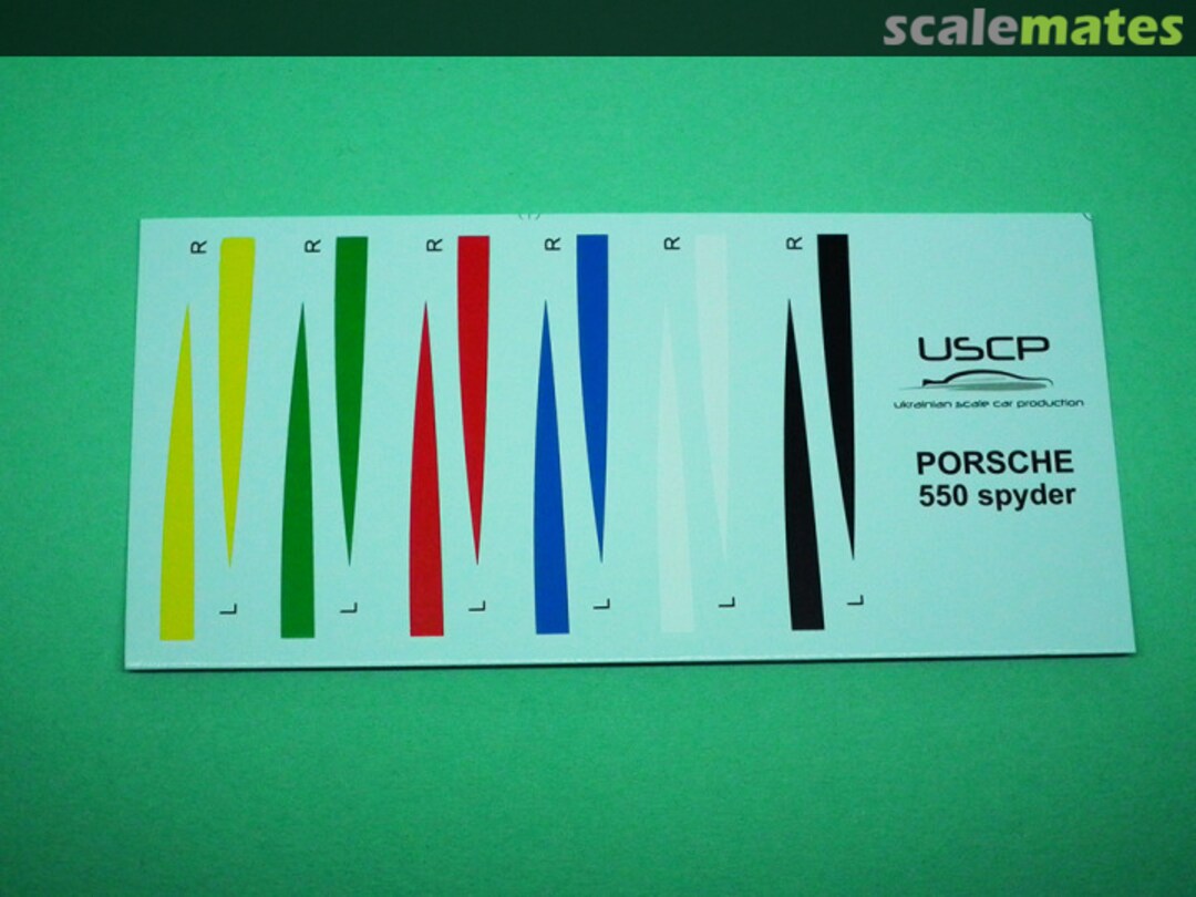 Boxart Porsche 550 rear stripes Decal 24A056 USCP