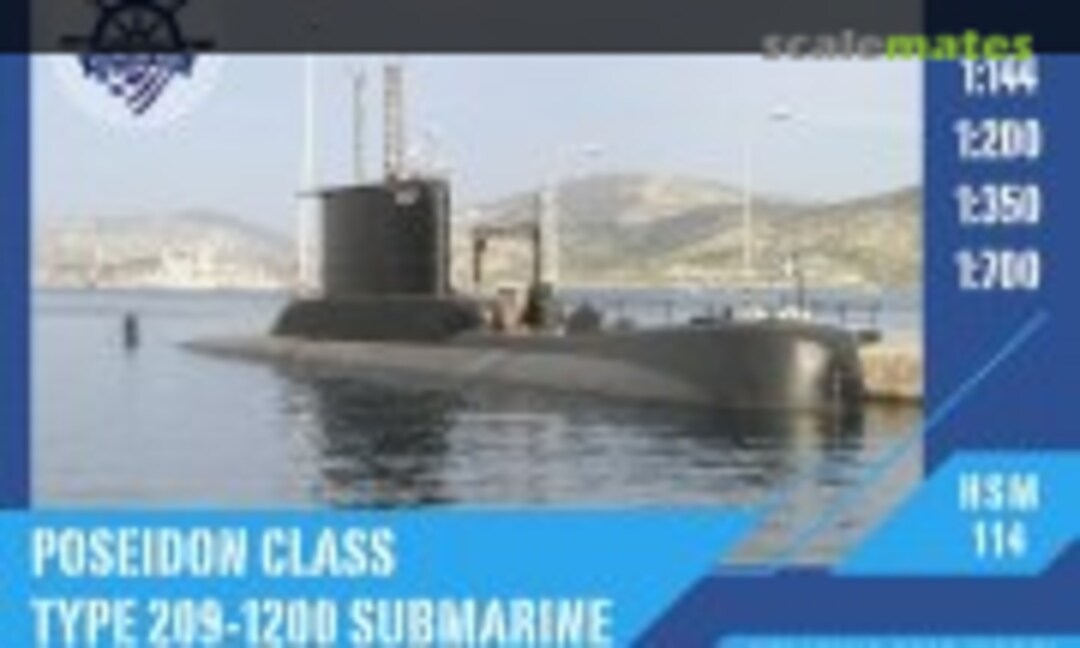 1:700 Poseidon Class Type 209-1200 Submarine (Hellenic Ship Model HSM700-114)