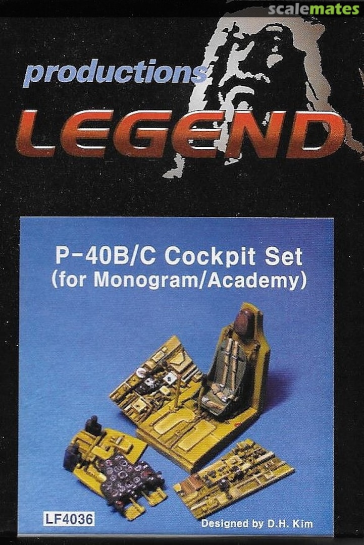 Boxart P-40B/C Cockpit set LF4036 Legend Productions