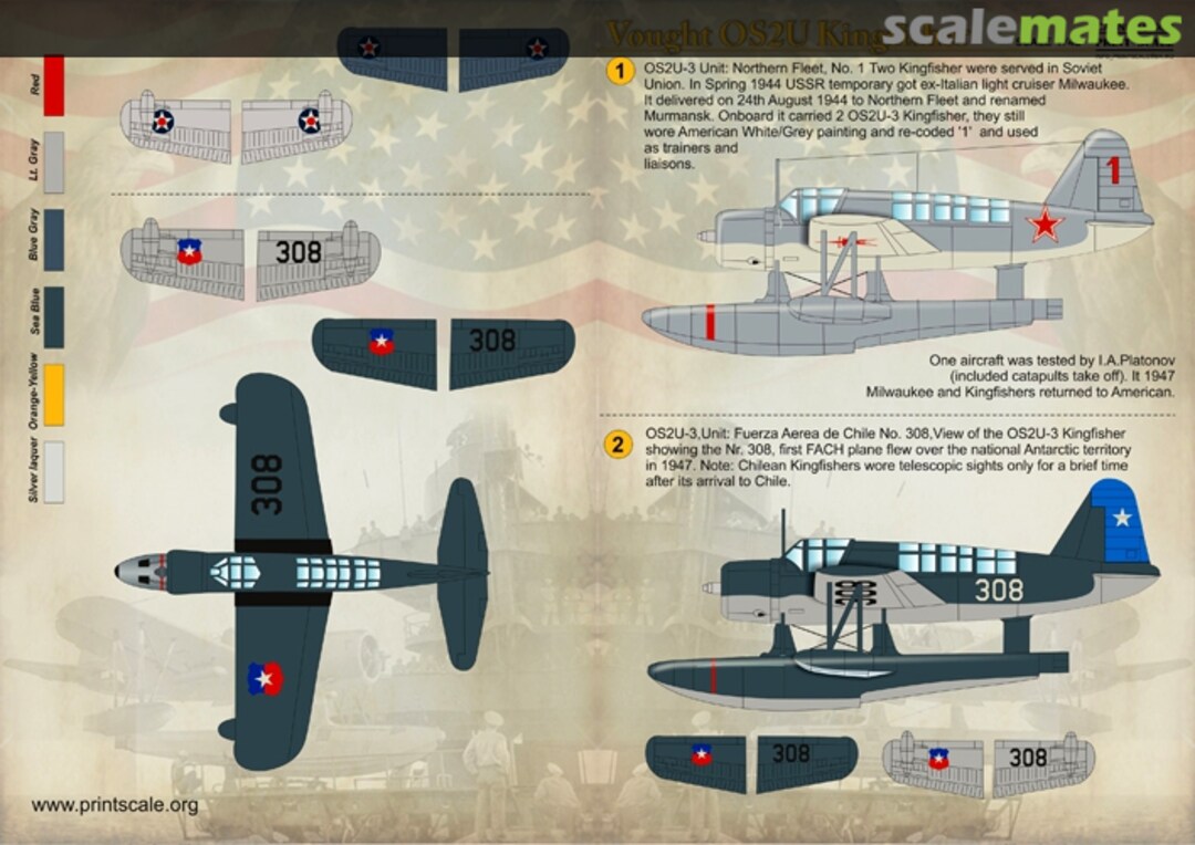 Boxart Vought OS2U Kingfisher 48-080 Print Scale